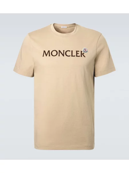 Cămașă Moncler din jerseu bej