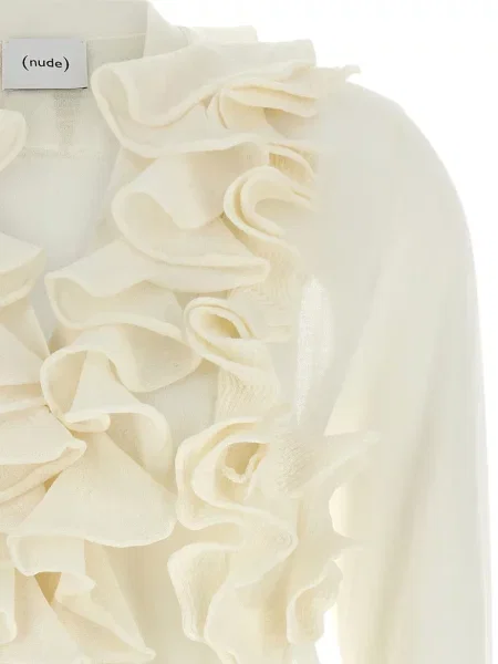 Cardigan Nude tricotate alb