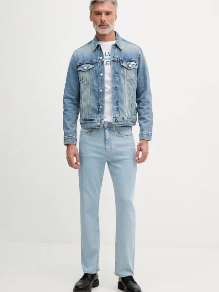 Calvin Klein Jeans τζιν μπουφάν ανδρικό ντένιμ μπλε