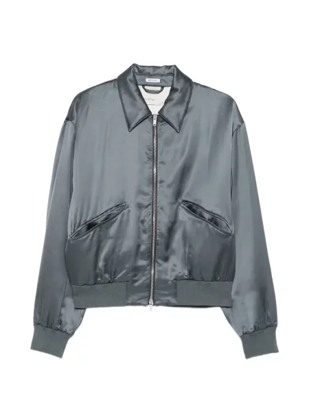 Geacă bomber Second/layer din satin gri