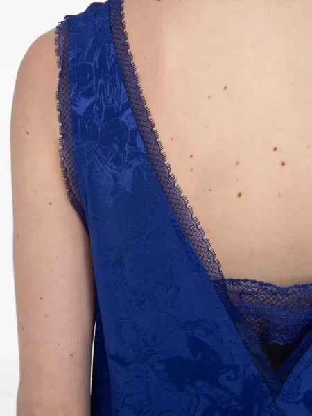 Rochie midi Zadig&voltaire din dantelă până la genunchi de costum albastru