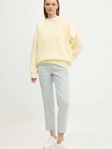 Abercrombie & Fitch spodnie proste high waist zielony