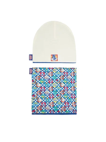 Komplet kapa in bandana Looney Tunes Écru
