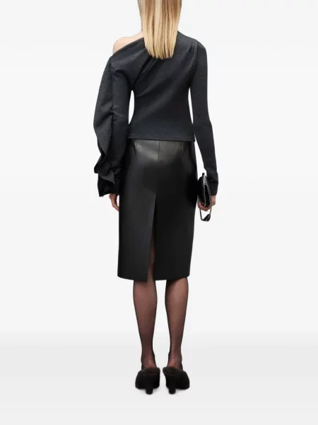 Pulover Alexander Wang cu volane gri