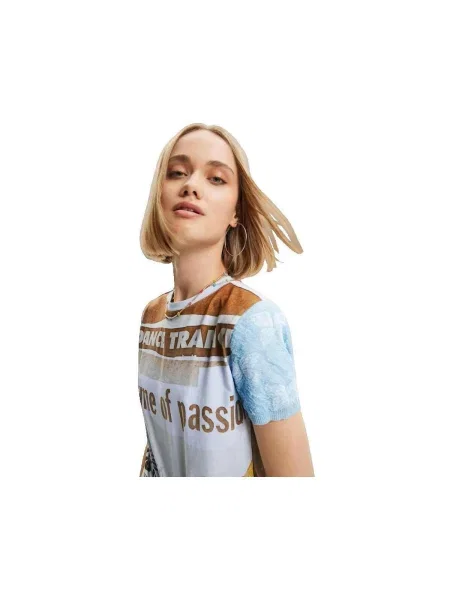 Tricou Desigual albastru