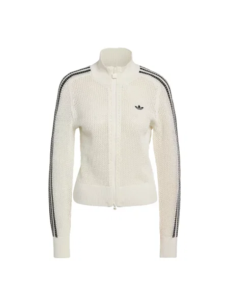 ADIDAS ORIGINALS Kardigan Firebird crna / prljavo bijela