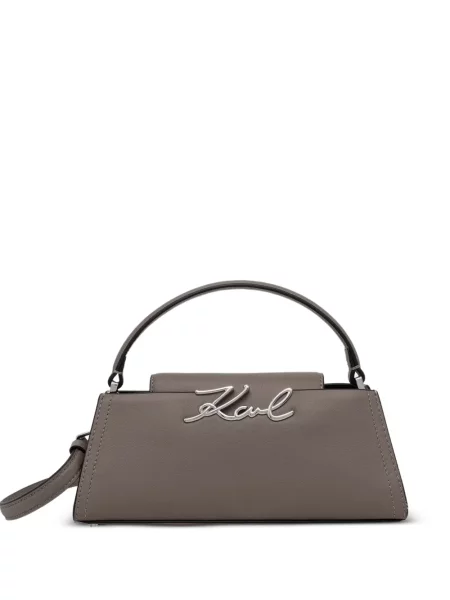 Crossbody kabelka Karl Lagerfeld sivá