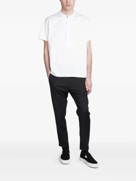 Gulerat tricou Low Brand alb