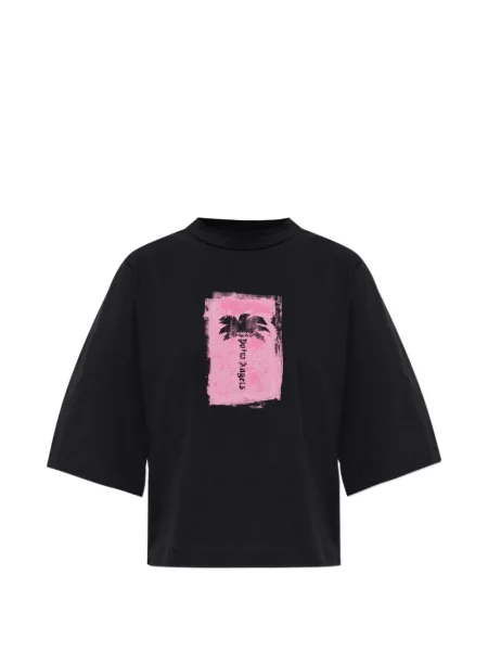 Tricou Palm Angels cu imagine negru