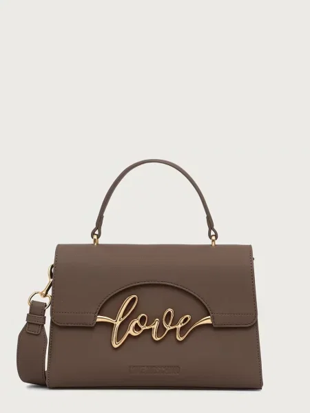 Love Moschino geantă poștaș pentru femei cu imitație de piele verde