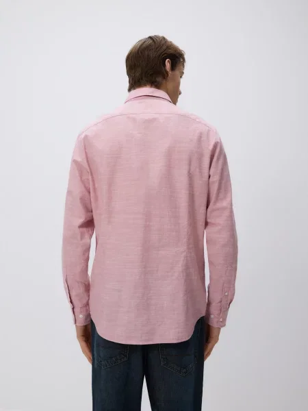 Reserved Сорочка slim fit із високим вмістом пильно-рожевий рожева