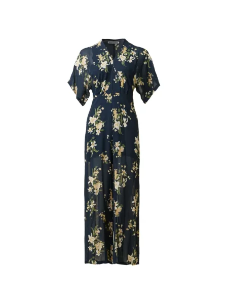 Salopetă Reformation cu model floral cu imagine albastru