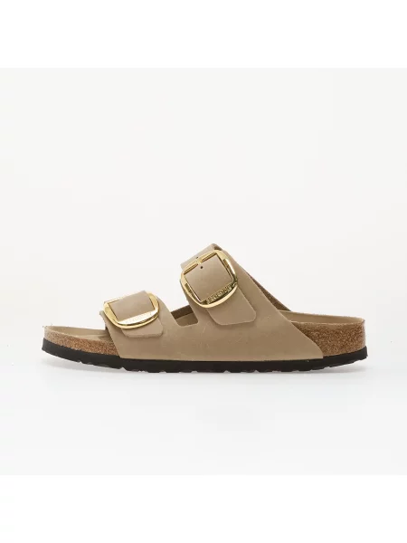 Kožené tenisky Birkenstock s přezkou hnědé