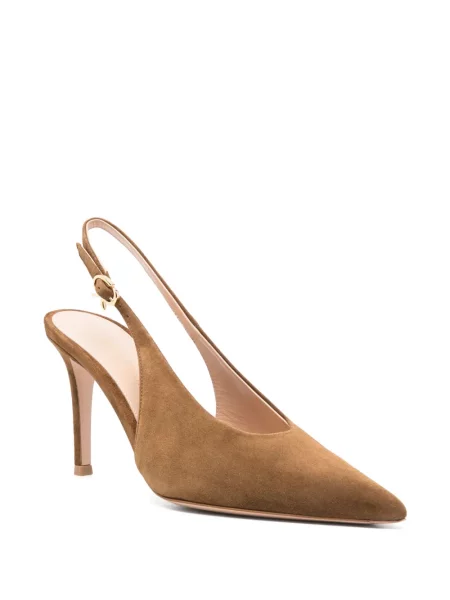 Pantofi cu toc Gianvito Rossi slingback maro