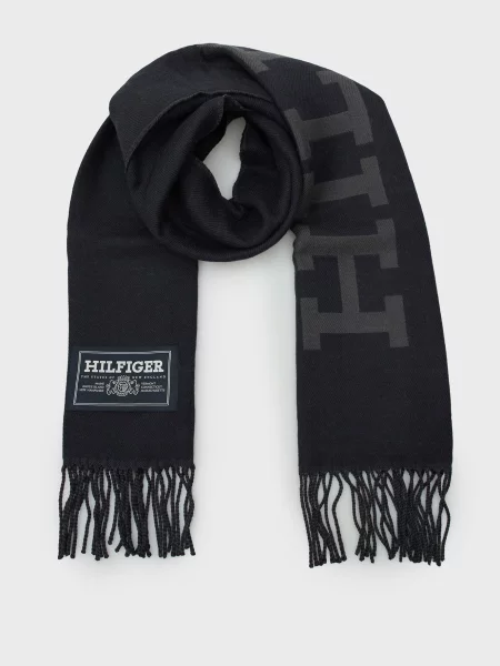 Вовняний шарф Tommy Hilfiger синій
