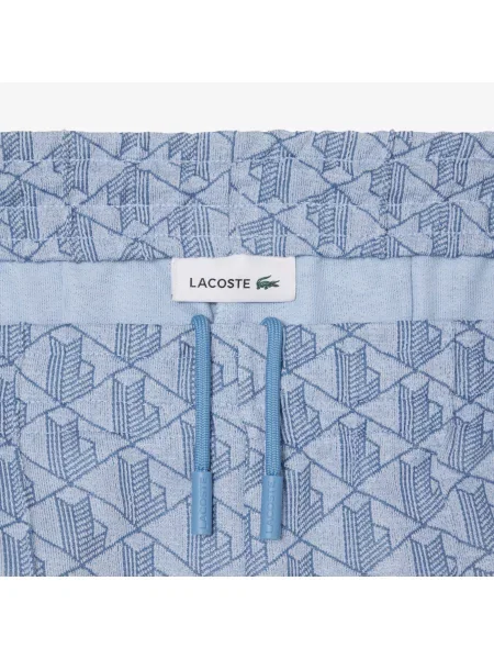 Lacoste Rozszerzane Spodnie Dresowe Z Monogramem niebieskie
