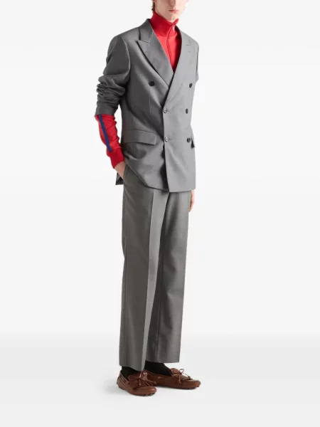 Pantaloni Prada de lână gri