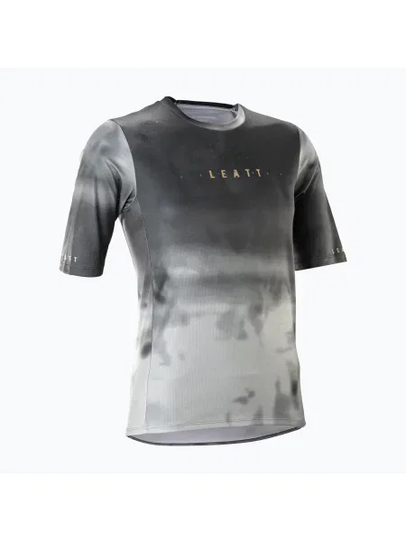 Велосипедна футболка Leatt MTB Gravity ghost black чорна