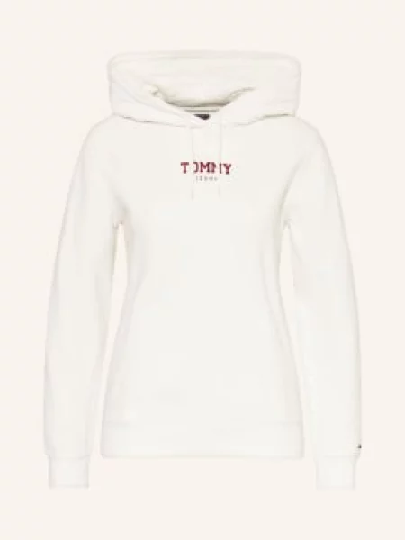 Bluza z kapturem Tommy Jeans z kapturem biała