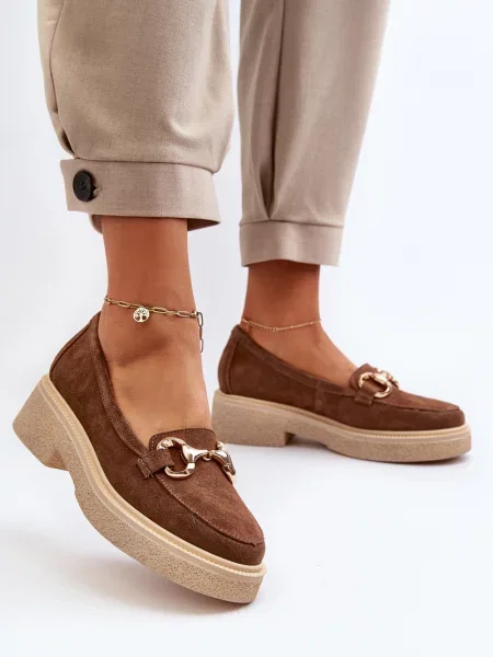 Mokasini Zazoo iz semiša rjava