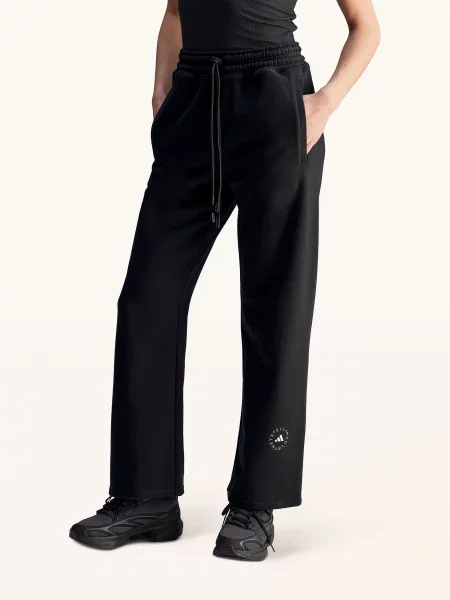 ADIDAS BY STELLA MCCARTNEY Sportovní kalhoty Straight Leg / bílá černá