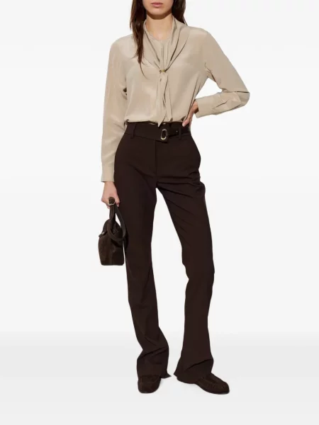 Cu centură pantaloni Sportmax maro