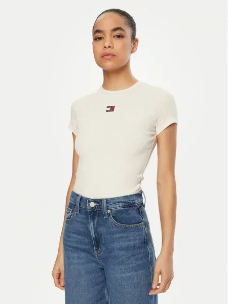 Majica Tommy Jeans bež