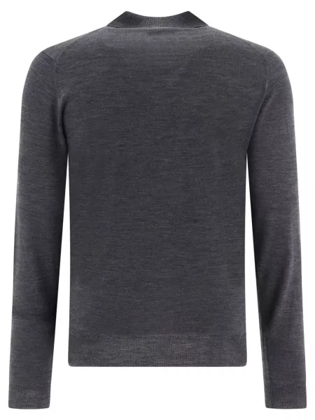 Μάλλινο polo John Smedley γκρι