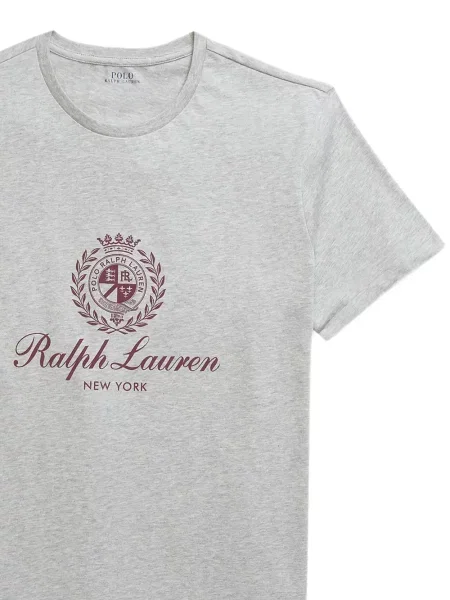 Дълго мрежеста тениска Polo Ralph Lauren с кръгло деколте зелено