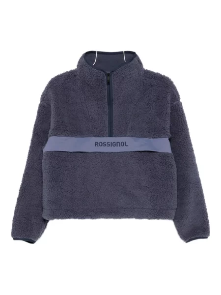Geacă Rossignol din fleece de jumătate de fermoar albastru