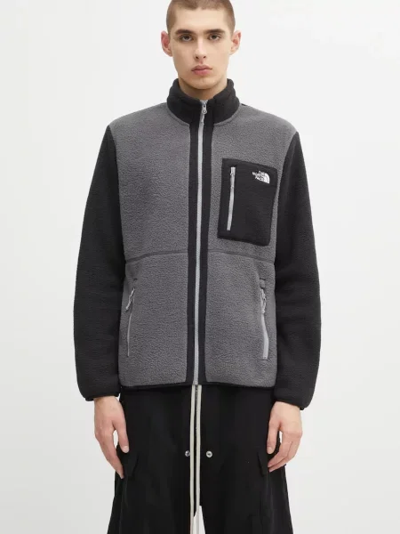 Geacă The North Face din fleece gri