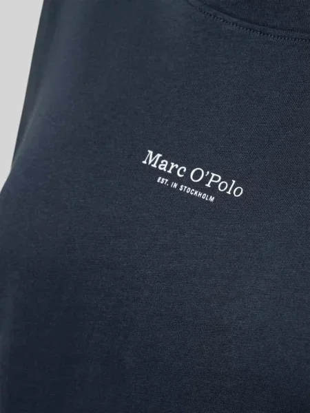 Góra od piżamy w kroju regular fit z czystej bawełny Marc O'polo granatowa