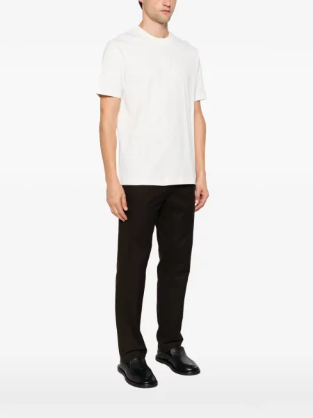 Tricou Boss cu broderie alb
