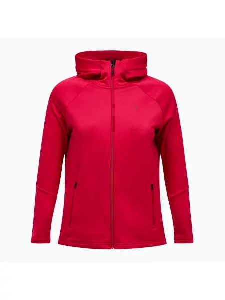 Блуза Peak Performance с качулка червено