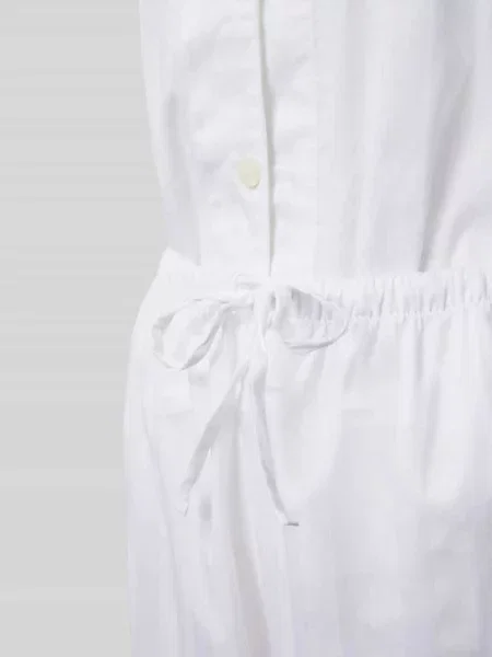 Piżama z wyhaftowanym logo Lauren Ralph Lauren biała