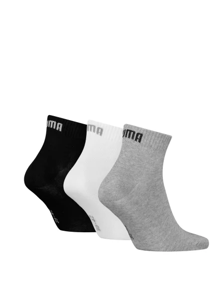 PUMA Unisex Quarter Plain 3p Набір шкарпеток Унісекс Комбінований верх сірий