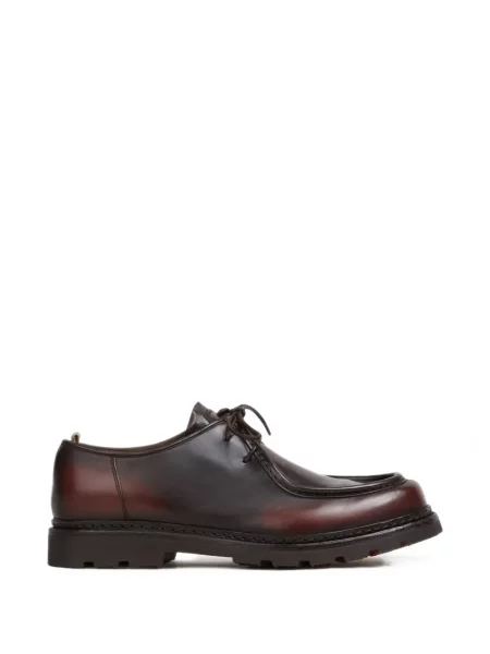 Pantofi derby Officine Creative cu șireturi din piele maro