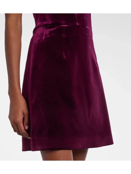 Rochie Rebecca Vallance de catifea cu model floral violet