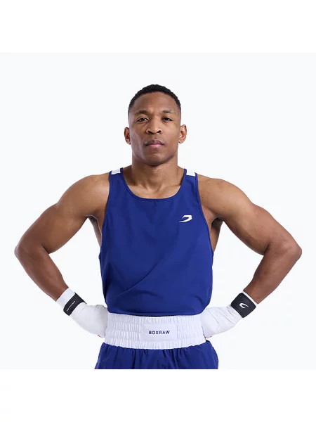 Tricou pentru bărbați Boxraw Stevenson Tank blue/white alb