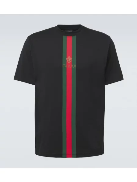 Tricou Gucci cu dungi negru