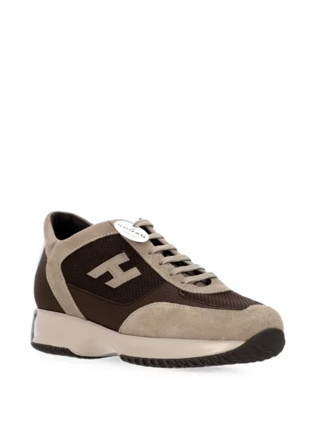 Sneakerși Hogan cu autograf maro