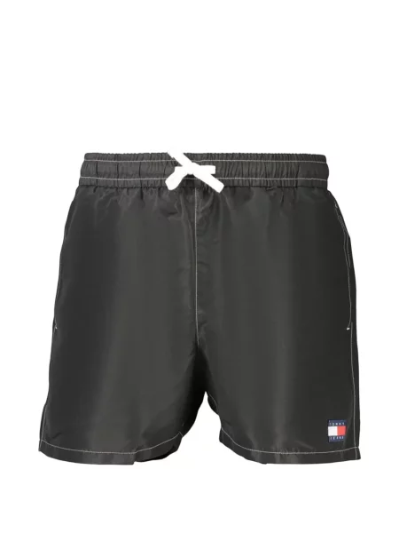 Slip de baie Tommy Hilfiger cu autograf cu cordon negru