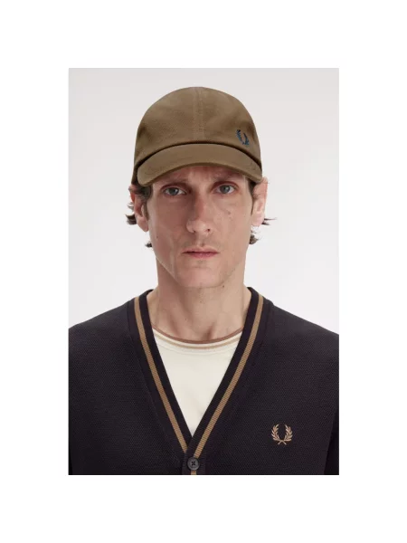 Czapka z daszkiem Fred Perry klasyczna brązowa