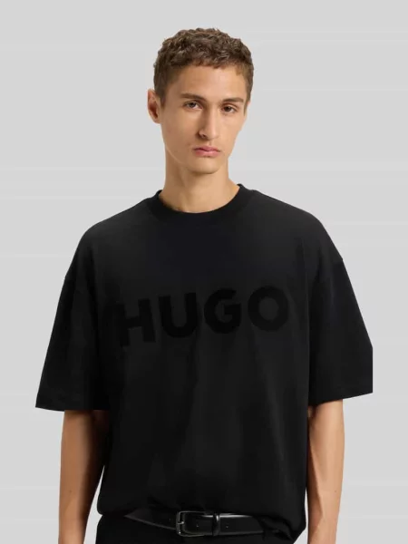 HUGO T-Shirt Dinkee Oversize czarny