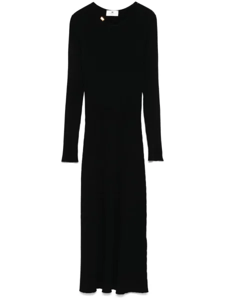 Rochie midi Elisabetta Franchi tricotate până la genunchi de costum negru