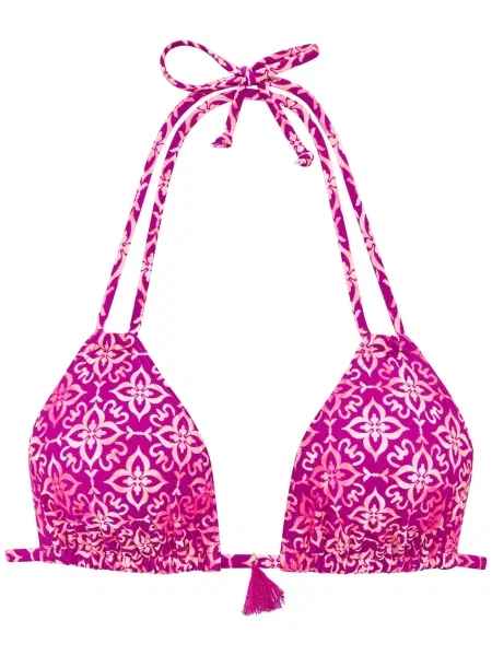 VIVANCE by LASCANA Sutien costum de baie mov zmeură alb