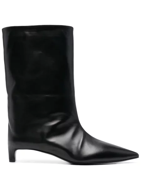 Botine Jil Sander din piele negru