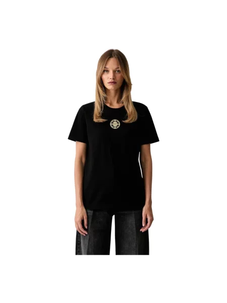 Koszulka Elisabetta Franchi z logo czarna