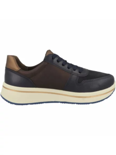 Sneakersy Ara w jednolitym kolorze brązowe