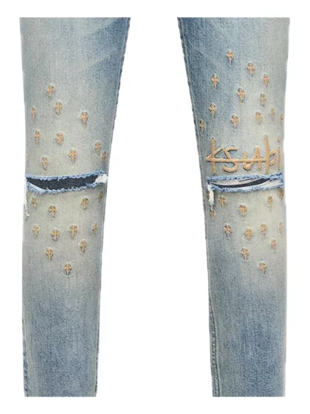 Skinny jeansy skinny Ksubi niebieskie